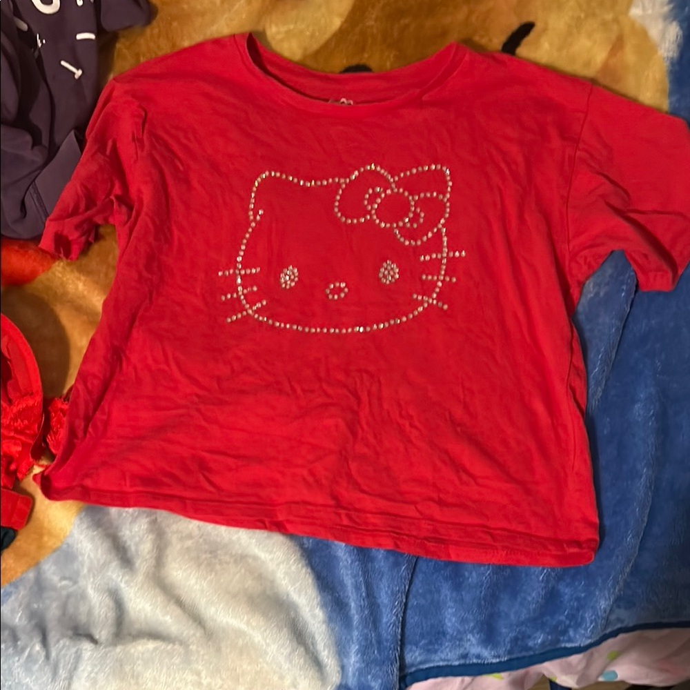 Hello Kitty Red Kids Short Sleeve Tee